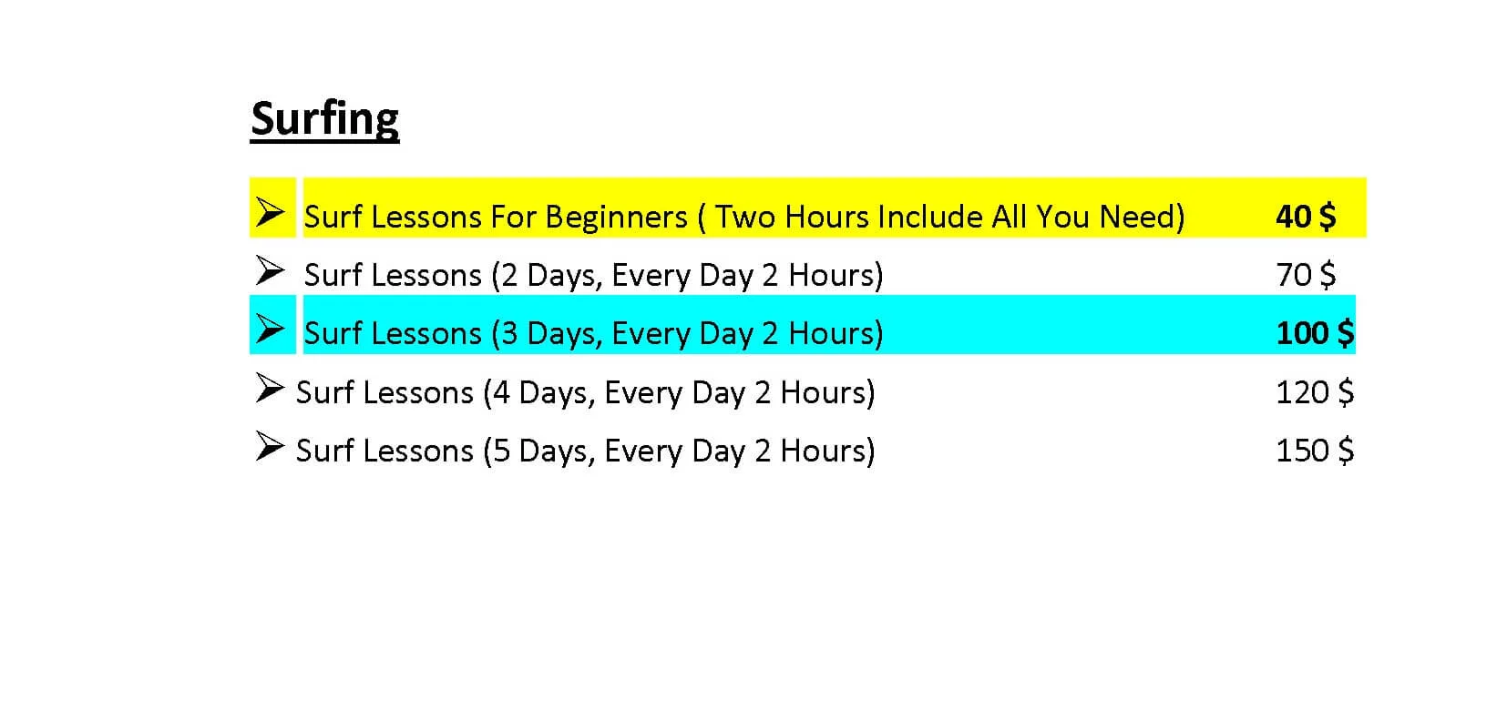 surf lessons packages sri lanka